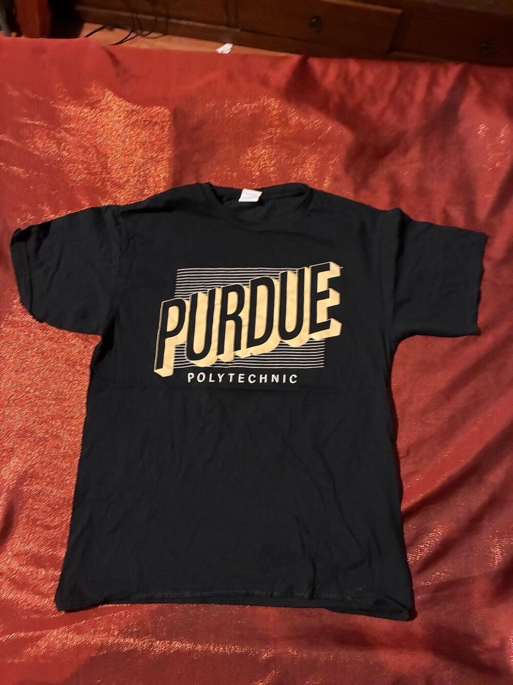 Purdue T-Shirt Mens M Black Short Sleeve Polytechnic Graphic University Tee